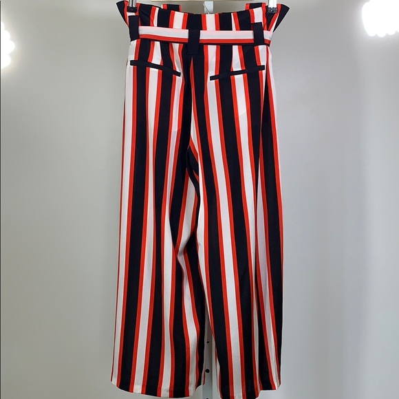 L’AGENCE Samira Stripe Paperbag Waist Pants Size 2 - Picture 8 of 13